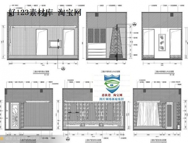 酒店餐饮空间办公空间室内装修工装设计方案全套CAD图纸3D效果图