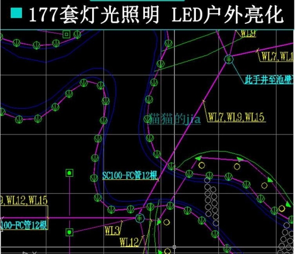 177套照明工程设计cad电气图纸led室内户外亮化施工图设计素材