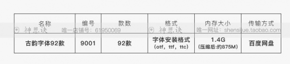 古韵中文字体92款古风中式日式PS古典古代书法中国风设计素材下载