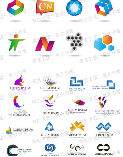 千款文化建筑工业企业公司品牌LOGO设计标志图案平面设计矢量素材