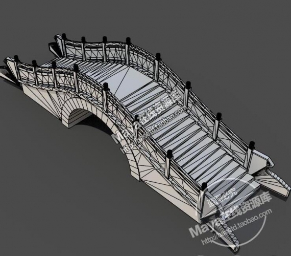 maya 模型 素材 道具模型 拱桥