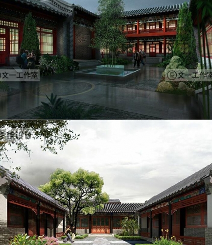 古建筑3dmax模型 中式大型古建筑四合院门楼古塔亭子3D设计素材库