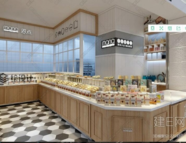 3dmax模型 室内设计烘焙蛋糕店甜品店铺餐厅餐饮空间3d模型源文件