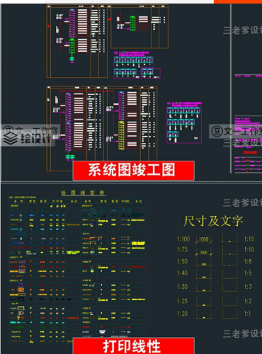 知名公司CAD制图规范 线性标准平面立面图库节点大样施工图库素材