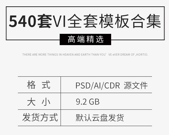 高端公司企业VI品牌LOGO全套手册毕业作品作业AI/PSD/CDR设计模板