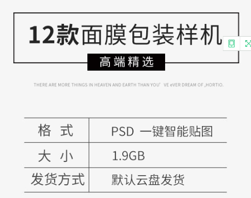 护肤品化妆品纸盒袋装包装盒展示效果图面膜VI智能贴图PS样机素材