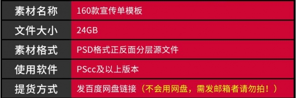 宣传单模板A4DM单板式单页双面宣传单折页模板素材彩页模板素材