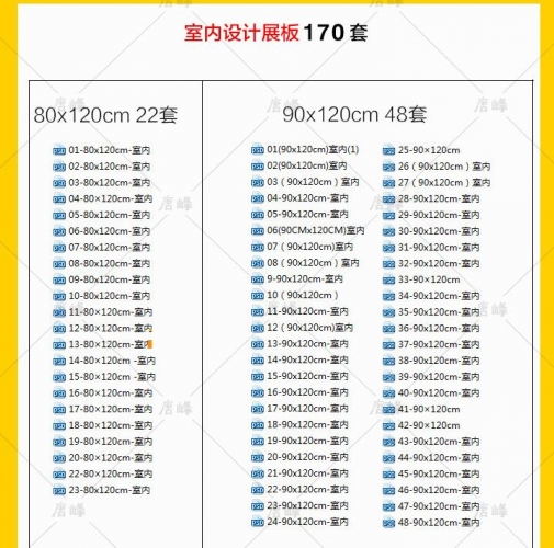 毕业作品设计PS展板建筑室内环艺景观产品工业PSD排版模板素材