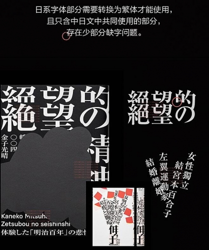 新款下载艺术感中文日文日系TW王志弘海报排版PSD字体包PS素材