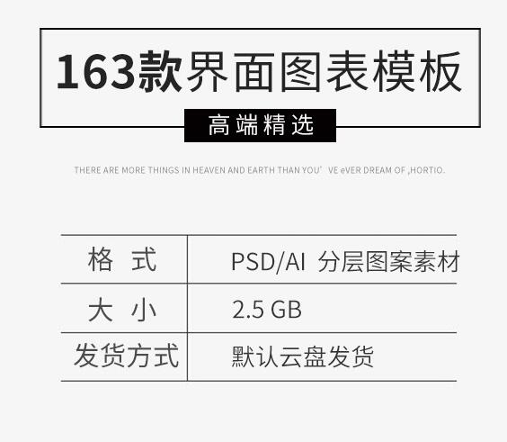 可视化j界面图表大数据科技网页后台管理图表软件AI界面PSD模板