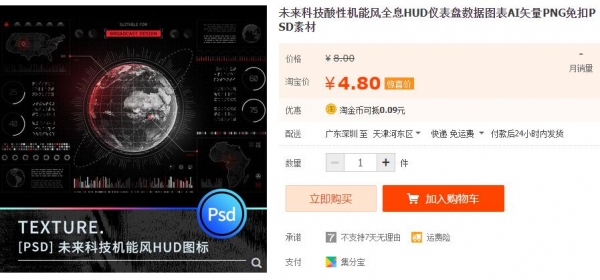 未来科技酸性机能风全息HUD仪表盘数据图表AI矢量PNG免扣PSD素材