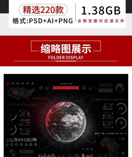 未来科技酸性机能风全息HUD仪表盘数据图表AI矢量PNG免扣PSD素材