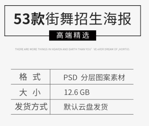 创意街舞团招生培训班舞蹈比赛广场舞海报宣传展板背景PS素材模板