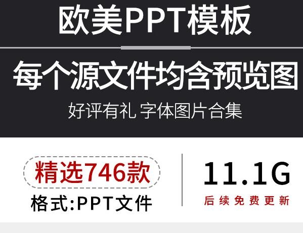 欧美风PPT模板 商务简洁高端简约极简动态静态PPT模板素材 2021