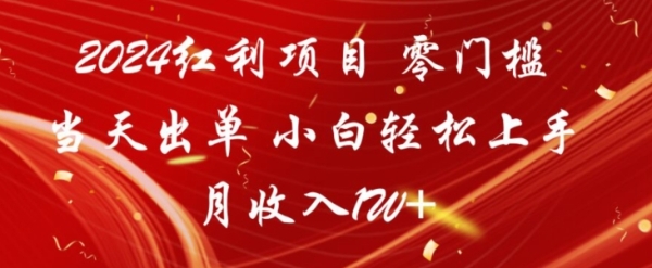 2024红利项目，零门槛当天出单，小白轻松上手，月收入1W+