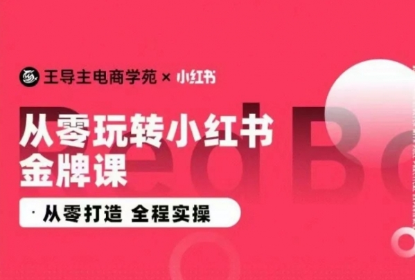 王导主·小红书电商运营实操课，&#8203;从零打造  全程实操