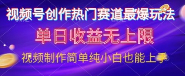 视频号原创娱乐赛道最爆玩法，单日收益无上限，视频制作简单，小白也能轻松上手