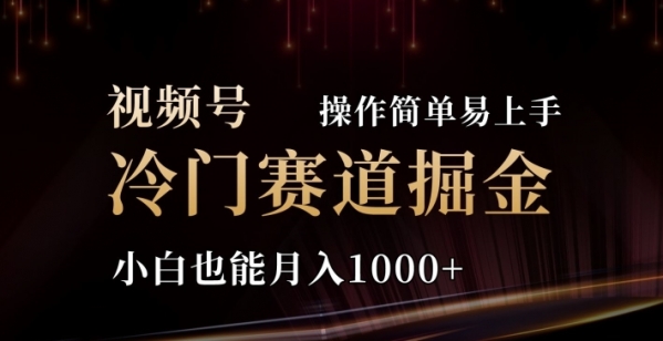 2024视频号三国冷门赛道掘金，操作简单轻松上手，小白也能月入1000+