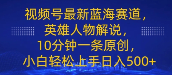 视频号最新蓝海赛道