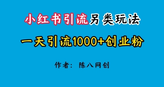 2024小红书引流另类玩法，一天引流1000+创业粉