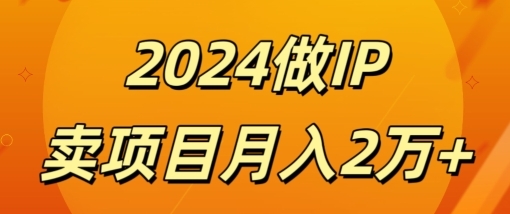 做项目不如卖项目，打造IP，去卖项目，月入2w